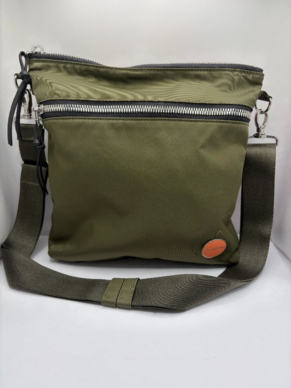 Shortylove Shook Large Crossbody Olive Pink Interior